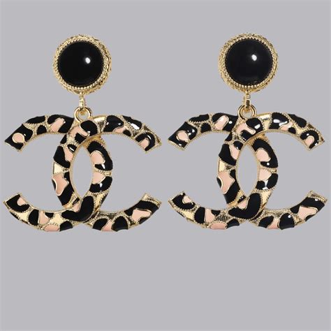 chanel leopard earrings|real real chanel earrings.